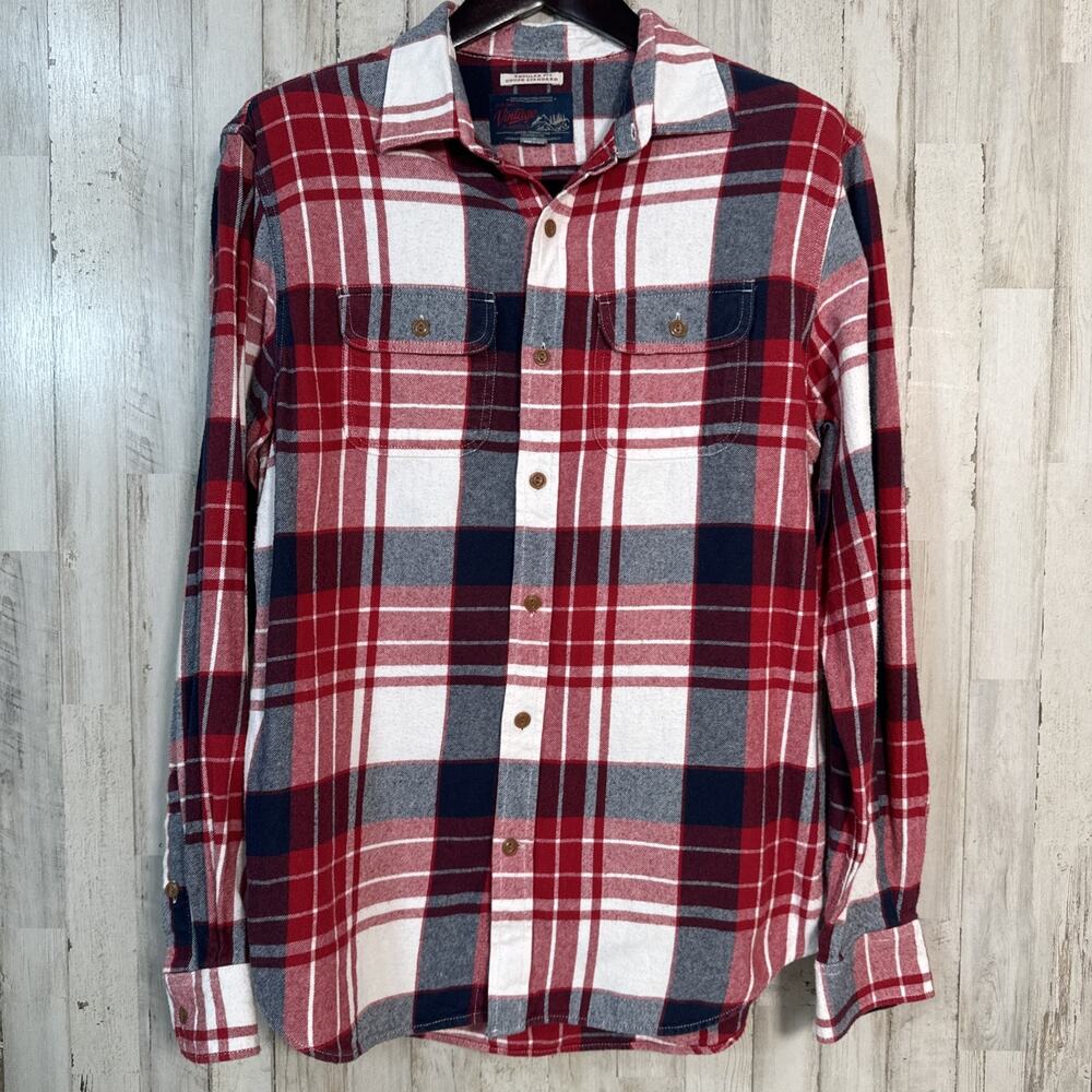 Old Navy Men’s Plaid Flannel Size Large Button Up